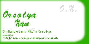 orsolya nan business card